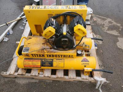 Titan Heavy Duty Commercial Air Compressor, Dual Tank, 5 HP, 213142