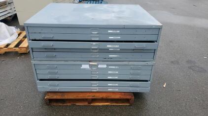 Metal Flat File Cabinet 54"x41.5"x31"