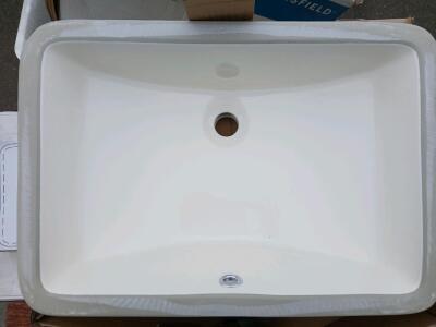 TRENCH-YES485 Bathroom Sink, Bisque, Undermount Installation