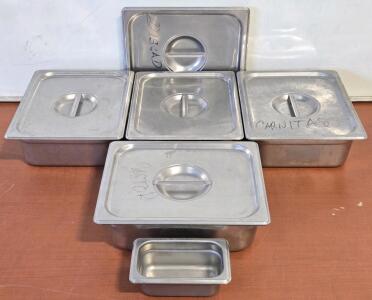 Assorted LibertyWare & Thundergroup Stainless Steam Table Pans & Lids