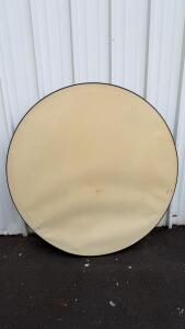 Round Cosco Folding Table, 60" Diameter, Steel Frame, White