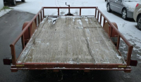 BROWN FLAT BED TRAILER - 4