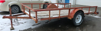 BROWN FLAT BED TRAILER - 6
