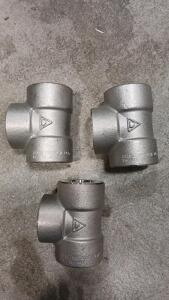 (3) Anvil 3/4" Stainless Steel Tee Fitting F316