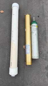 Norco Oxygen Cylinder, Compressed U.S.P. UN 1072, Silver with Green Top & More