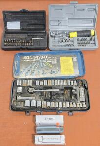 Assorted Socket Sets & (2) 4" x ⅞" Adapter Sockets