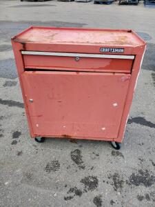 Craftsman Tool Storage Cabinet, Red, 1 Drawer, Rolling with Casters