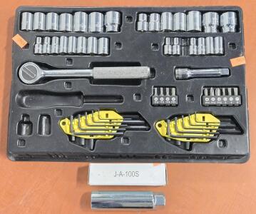 ⅜" Drive Ratchet Socket Set & 4" x ⅞" Socket Adapter - ⅜" Drive