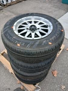 Set Of 4-Lug Method Rims W/ 205/70R14 Tires