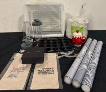Kitchen Lot Including Replacement Drawer For Fridge Magnetic Dishwasher Covers Wine bottle Bags And More