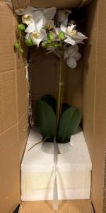 (2) Buracoli Artificial Flowers With Pot