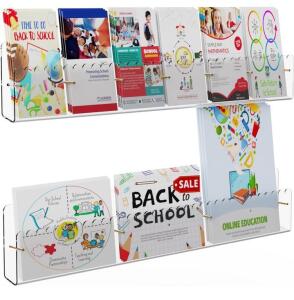 (4) Plastic Magazine Wall Shelves