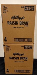 (140) Packages Raisin Bran 1.52 oz each