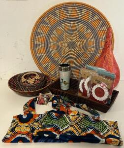 Handmade Goods &mdash;Hand Woven Baskets, Paper Mache Vase, Tote Bags, Ornaments & More