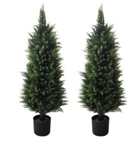 Artificial Topiary Tree Set 2 Pack