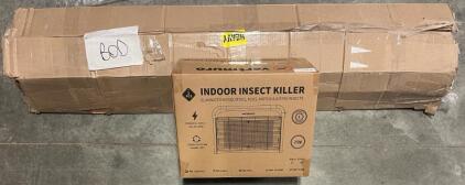 (4) Pcs 8Ft String Light Poles & (2) Pcs Bug Killer Lights