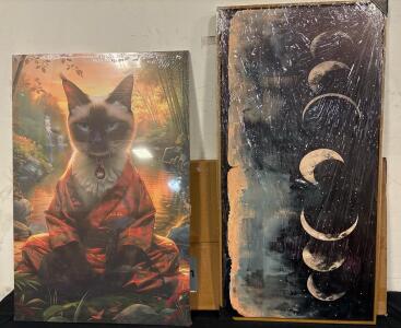 Wall Canvases Lot Celestial and Oriential