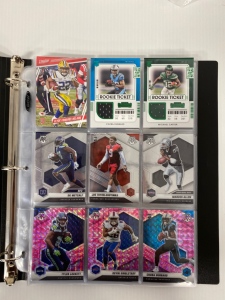 Binder With Assorted Football Cards (9 Pages)