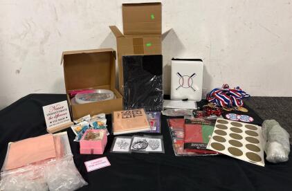 Arts And Craft Lot Stickers Glittery Construction Paper Easter Christmas And More
