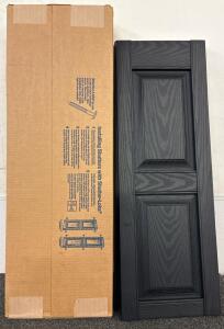 (4) Black Raised Panel Plastic Shutters 12&rdquo;Wx35&rdquo;H