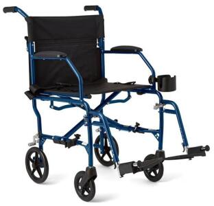 Medline Ultra Lightweight Transport Wheelchair for Adults