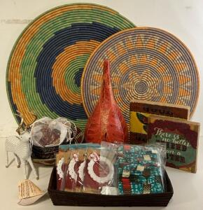 Handmade Goods &mdash;Hand Woven Baskets, Paper Mache Vase, Decor, Ornaments & More