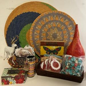 Handmade Goods &mdash;Hand Woven Baskets, Paper Mache Vase, Decor, Ornaments & More
