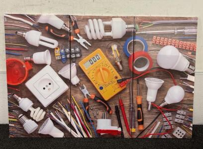 3 Piece Canvas Tool Themed For Garage or Work Shop