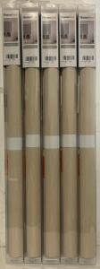Set Of 5 100% Blackout Roller Shades, Beige, 30&rdquo;Wx72&rdquo;H