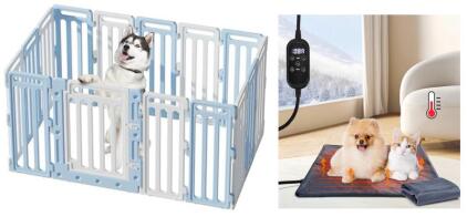Indoor Pet Play Pen & Pet Heating Pad