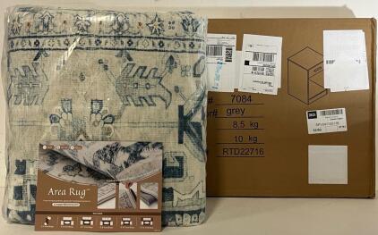 Vintage Style Area Rug & 2-Tier Nightstand