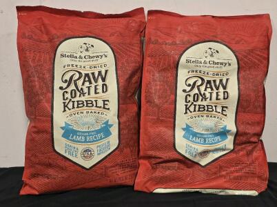 (2) Bags Of Stella & Chewy's Freeze-Dried Raw Coated Kibbles