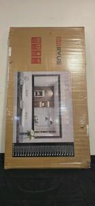 55"x30" Black Metal Framed Bathroom Wall Mirror- New In Box