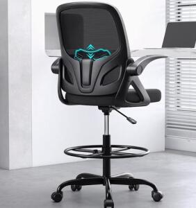 Tall Drafting Chair W/ Footrest Ring