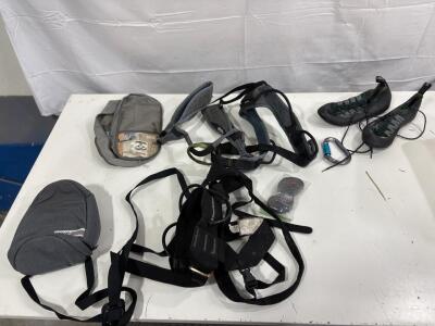 Black Diamond Climbing Gear Set with AVAN Chalk Bag and Accessories And More
