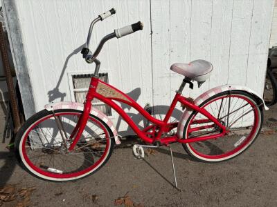 Schwinn Picnic Cruiser Bicycle, Red/White, 26" Wheels, Single-Speed