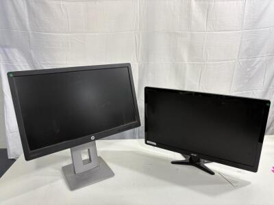 HP EliteDisplay E222 21.5" 1080p IPS Monitor, Acer G236HL 23" 1080p TN Monitor