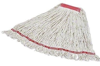 (Lot Of 19) Rubbermaid Swinger Loop Wet Mops - Large, 1", White. [Stock Image Used.]