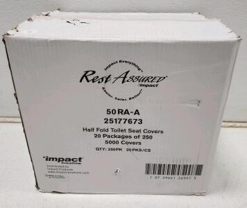 (1) Impact Products Rest Assured Half Fold Toilet Seat Covers 5000 Count