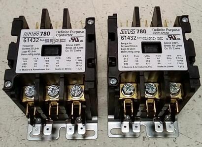 (2)Mars 780 Definite Purpose Contactor, Model 61432.