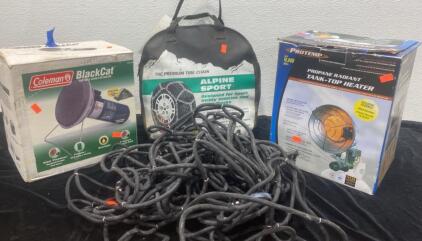 Coleman Heater / Protemp Heater / Tire Chain (Alpine Sport) / Tie Down