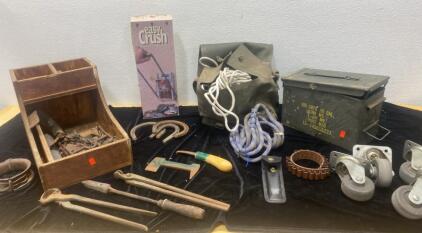 Ammo Can / Can Crusher / Casters / Antique Tools and More