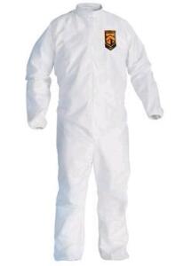 (LOT Of 25) KleenGuard A40 Liquid and Particle Protection Coveralls. (White) [Stock Image Used]