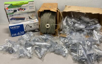 New Toilet Paper Fixtures (35+) / Spool of Phone Wire