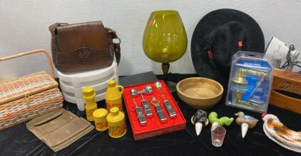 Leather Purse and Wallet Cowboy Hat 7 3/8 / Bar Items and a whole lot More