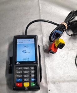 (1) PAX S300 Integrated PIN Pad Credit Card Terminal W/ AC Adapter