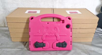 (10) SaharaCase KidProof Teddy Bear Cases For Samsung Galaxy Tab A8, Pink