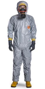 (LOT Of 3) DuPont Tychem F Chemical Protection Coverall (XL.) [Stock Image Used / Mask And Gloves Not Included.]