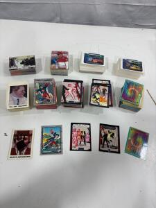 1990s Trading Card Collection: Power Rangers, Superman, Dark Dominion, And More.