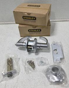 (2) Stanley Best Locksets, Mechanical, Cylindrical, Commercial Model QTL240M626SA478S **Like New, in Original Pkg**